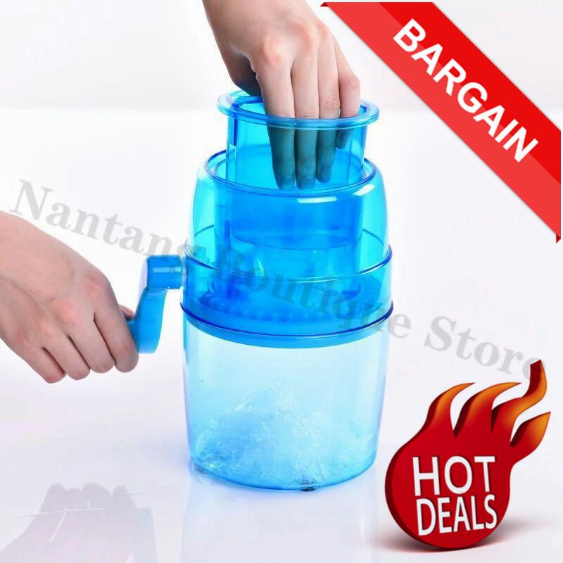 Special Offer 1.1L Portable Hand Crank Manual Ice Crusher Shaver Shredding Snow Cone Maker Ice Machine