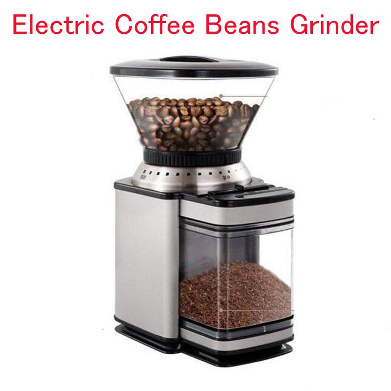 Electric Coffee Beans Grinder Automatic Coffee Grinder Household Coffee Bean Grinding Machine 18 Grinding Gears Adjustable Fine