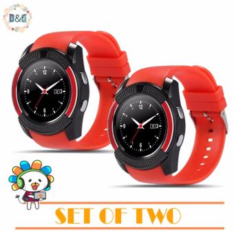 DD Set of two V8 Smart Watch Phone 0.3M Camera Bluetooth Music Player And SIM DD Set of two V8 Smart Watch Phone 0.3M Camera Bluetooth Music Player And SIM