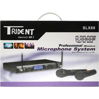 Trident SLX68 Dual Channel UHF Wireless Handheld Microphone Trident SLX68 Dual Channel UHF Wireless Handheld Microphone