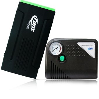 Crony D28A+ 12V Battery Jump Starter with Inflator (Black/Green)