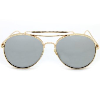 GENTLE MONSTER Gun Metal 10mm Thick Frame Sunglasses (Gold ...