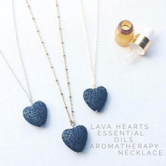 Lava Hearts Essential Oils Aromatherapy Necklace Fashion Jewelry -intl May 2018 - 2 Lava Hearts Essential Oils Aromatherapy Necklace Fashion Jewelry -intl - 2