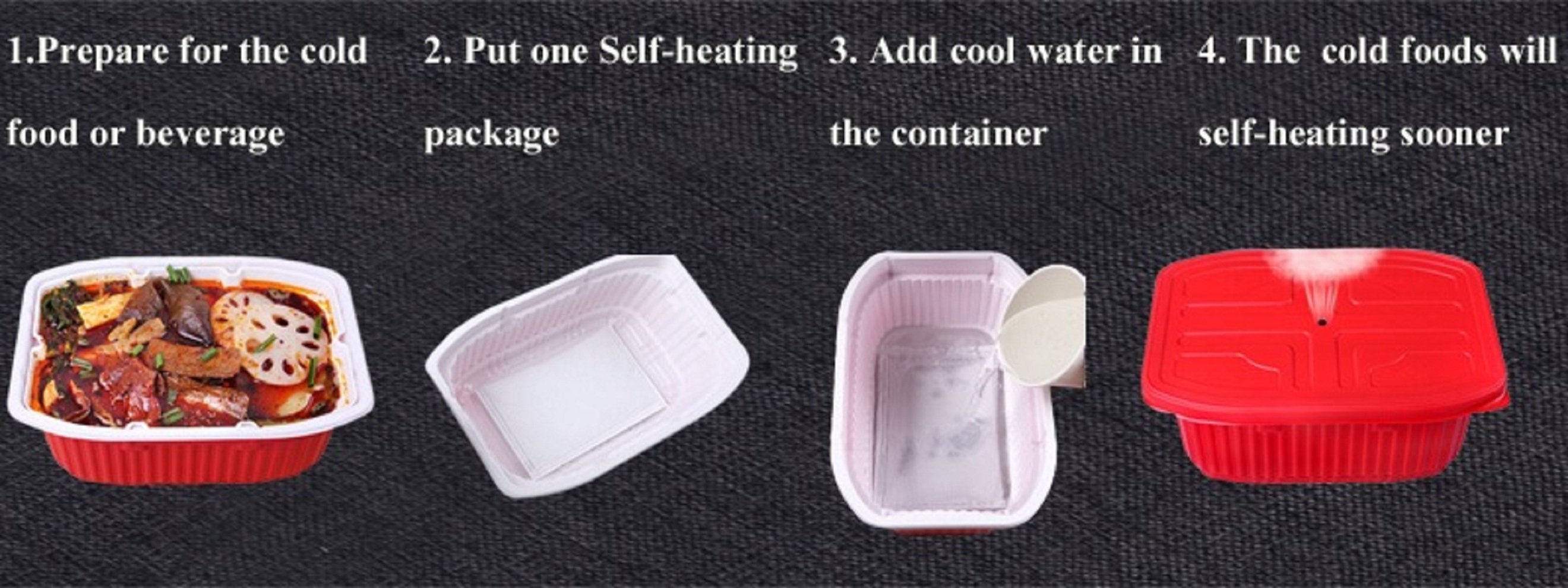 Pcs Disposable Self Heating Plastic Hot Pot Box Food Packaging Box