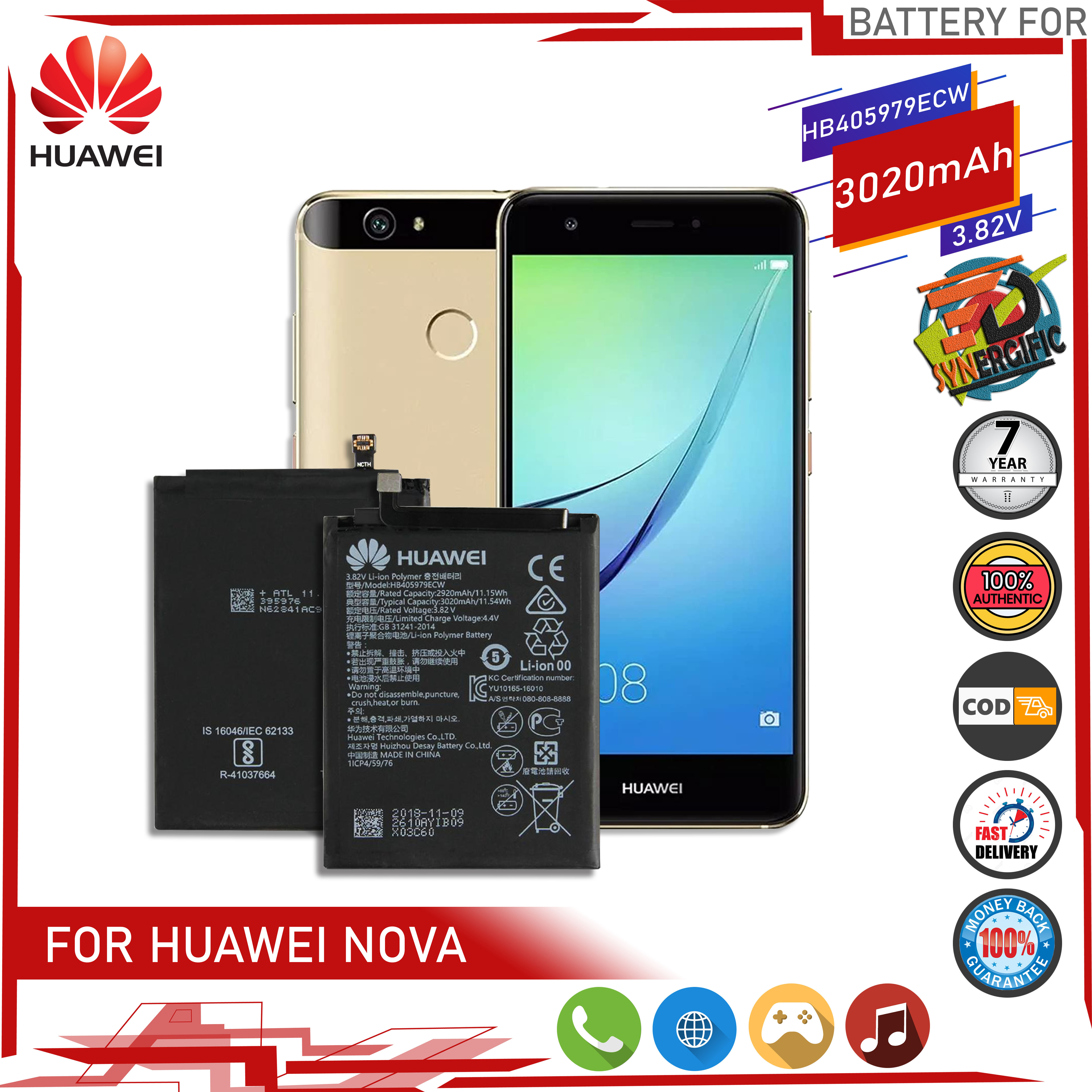 Online For Huawei Nova Battery Model Hb Ecw Original Capacity