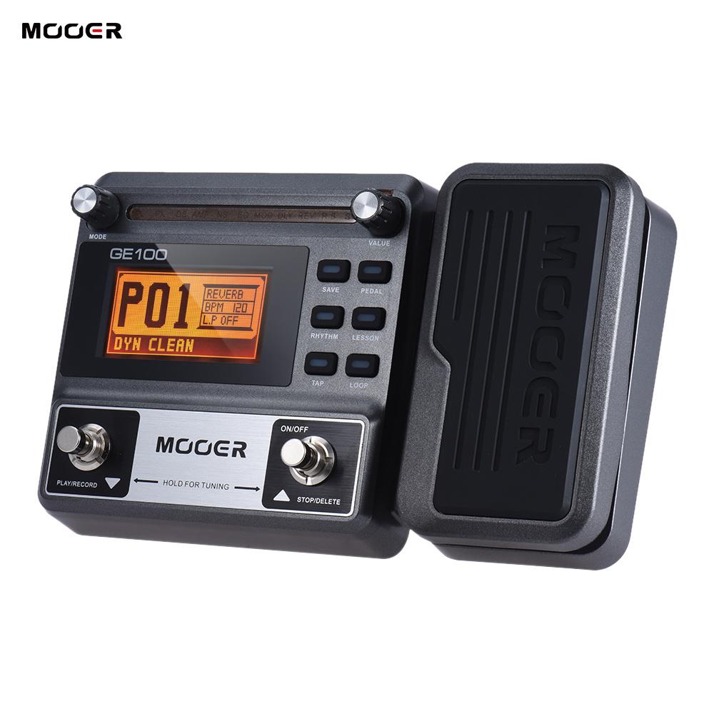Mooer GE100 Gitar Multi-Efek Prosesor Efek Pedal dengan Loop Rekaman (180 Detik) tuning Ketuk Tempo Irama Pengaturan Skala & Chord Pelajaran Fungsi