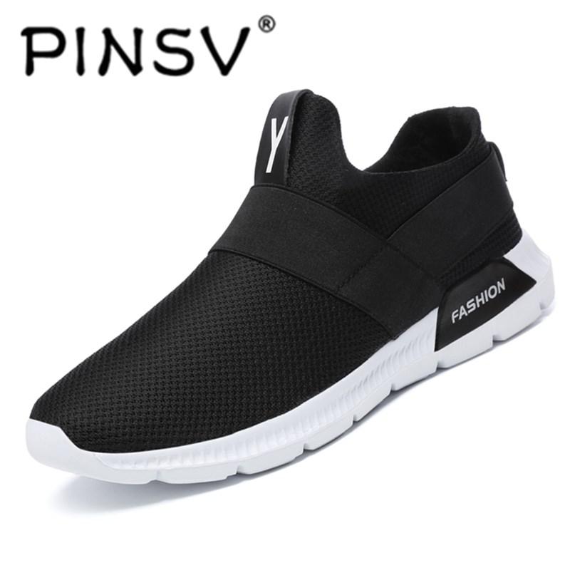 Olahraga Pinsv Pria Bernapas Mesh Sepatu Ukuran Besar Sepatu-Intl