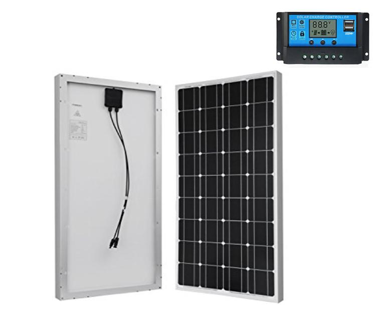 Outdoor Lighting For Lights S Brands Review 100 Watt 12 Volt Monocrystalline Photovoltaic Pv Solar Panel 12v Battery Charging With 10a Usb