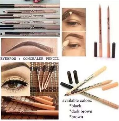 COD Hot Sale 2 in 1 Eyeliner Eyebrow Concealer Pen Light Brown Philippines