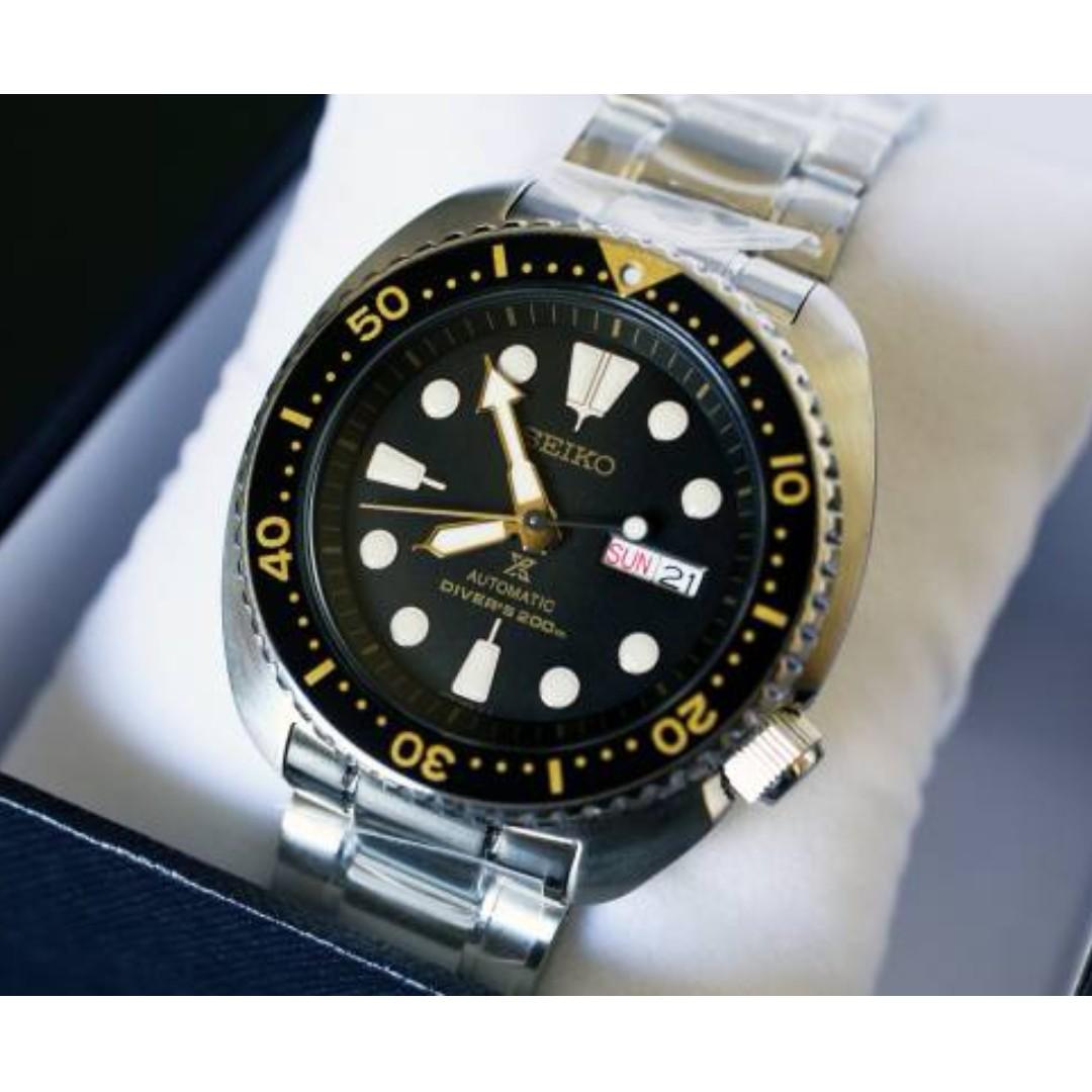Seiko Black With Gold Turtle Prospex Diver's Men's Stainless Steel Strap Watch SRP775K1 August 2018 - 2 Seiko Black with Gold Turtle Prospex Diver's Men's Stainless Steel Strap Watch SRP775K1 - 2
