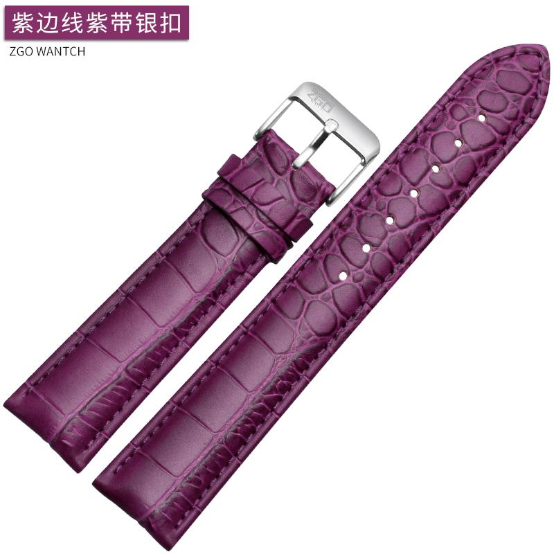 TITUS Casio kulit sapi pengganti Tali jam tangan Model Wanita Kulit Murni Gesper pin tali 12 jam tangan suku cadang 18 15mm