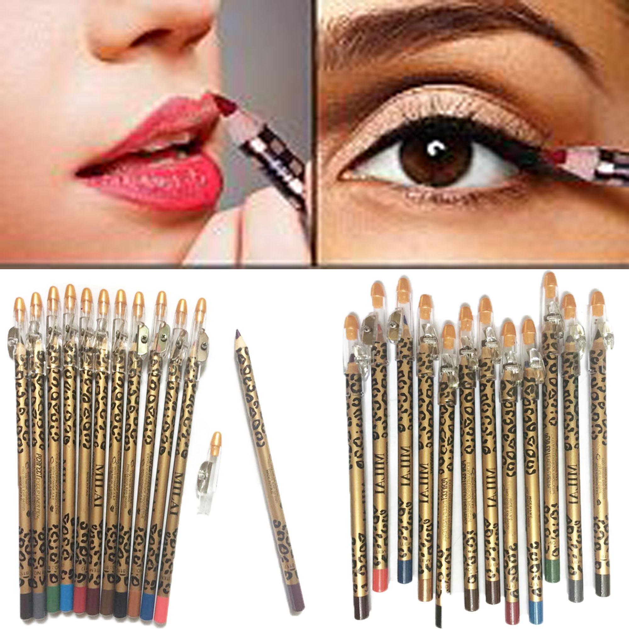 6 Pcs. MILAI Perfect Waterproof Eyeliner Pencil with Sharpener floral Case Eye Makeup 1.2g (Colored) Philippines