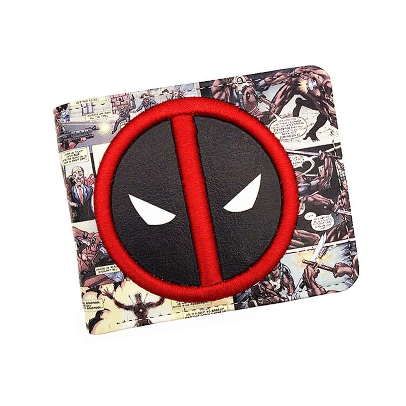 Seksi Jual Baru Tiba PVC dan Pu Kulit Dompet Komik Amerika Deadpool Dompet dengan Pemegang Kartu Dolar Harga Pengiriman Gratis -Internasional