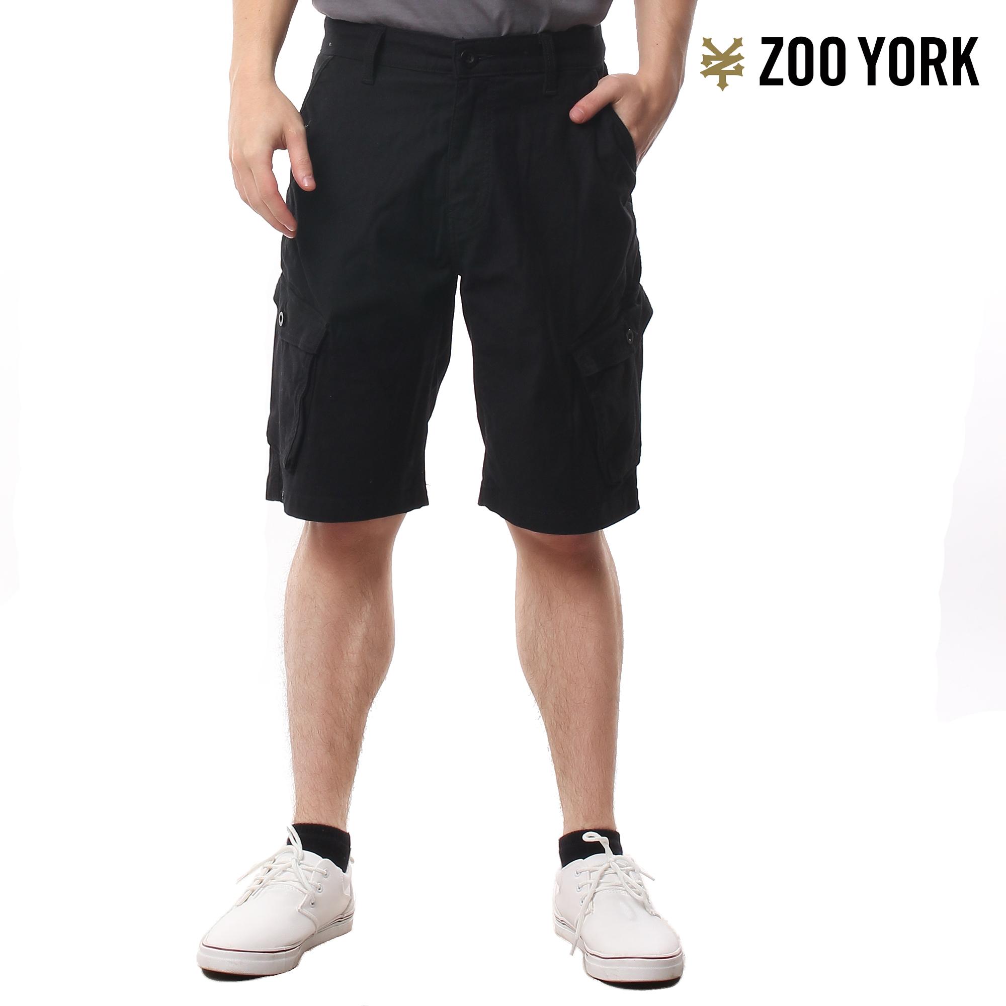 Zoo York Men's Tyson Chino Fit Cargo Shorts BLACK