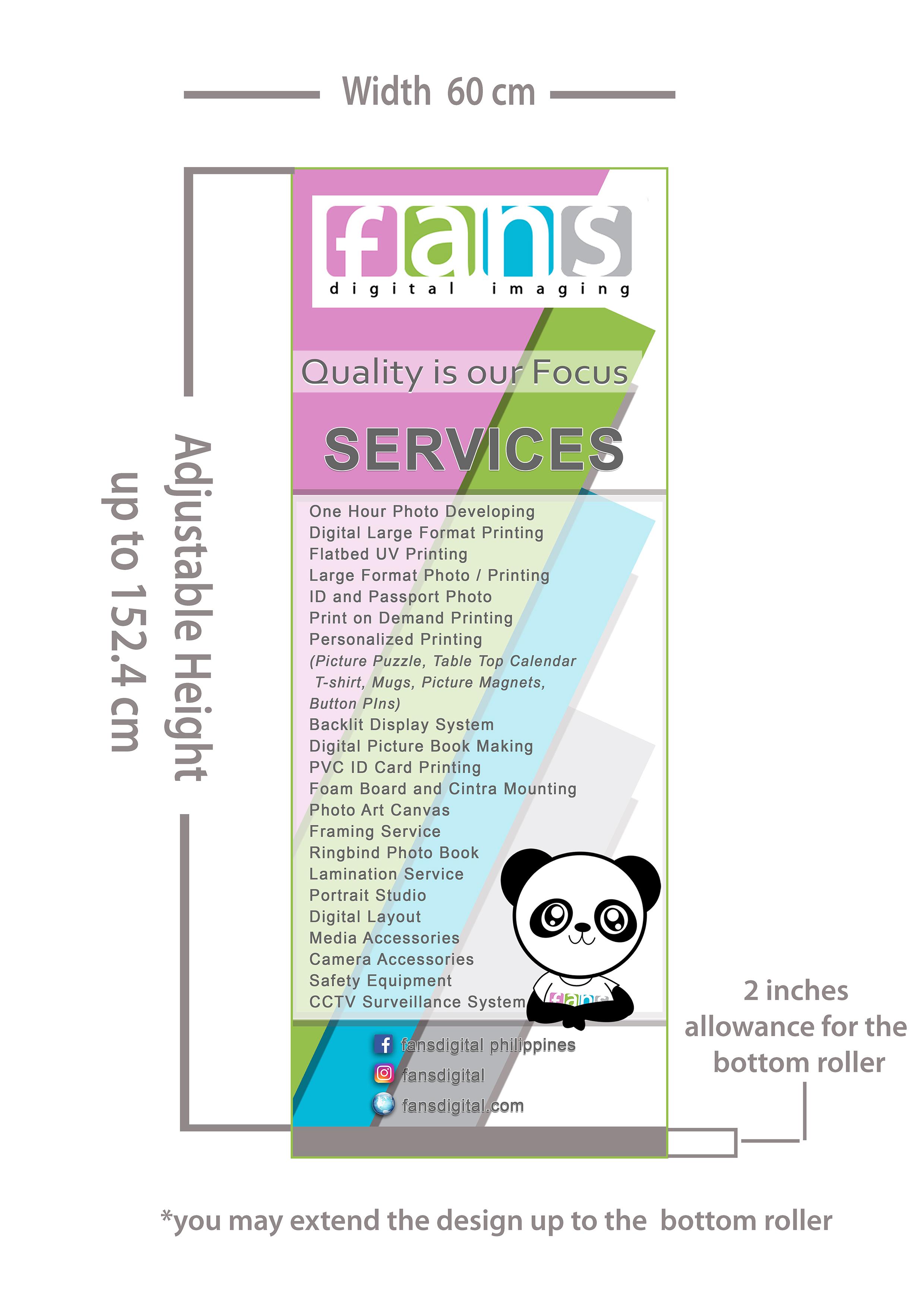 Roll Up Banner Stand Tarpaulin Stand Retractable Height 80x160