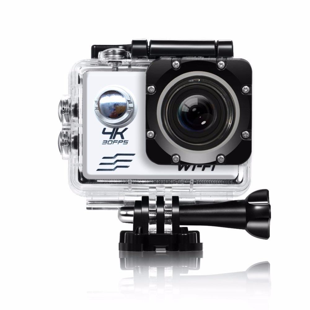 4K Ultra HD WiFi Action Camera Sports Camera 16MP 170 Degree Wide Angle 2.0 Inch Waterproof Diving Camera with 2 Batteries and 19 Accessories Kit Included
