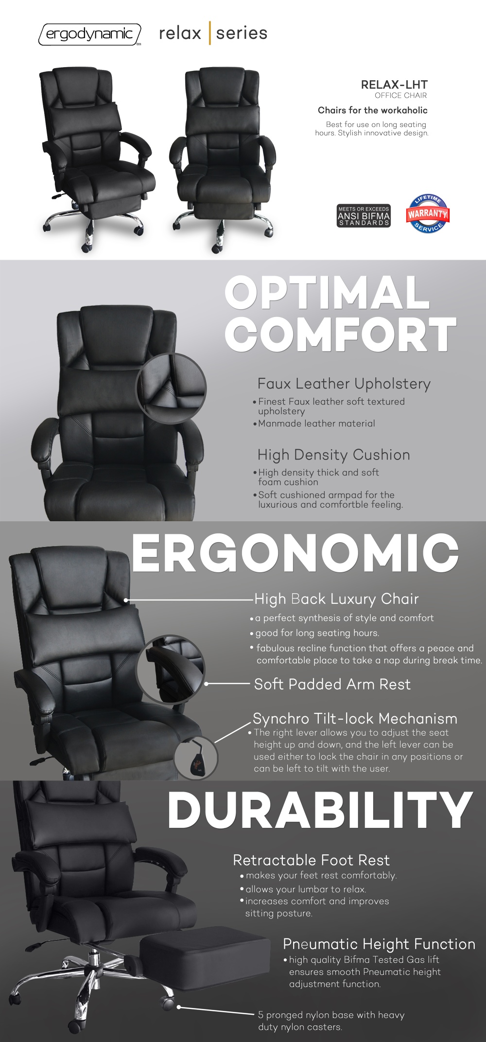 Luxury high discount back office chair