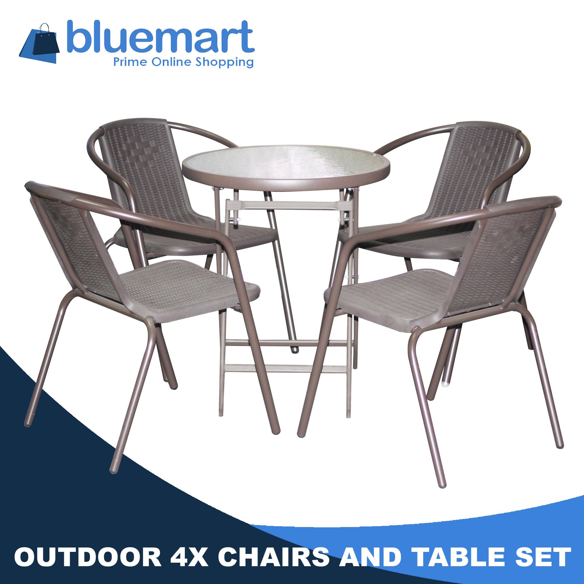 Outdoor Table With 4 Chair Set (Circle Table) Outdoor Table With 4 Chair Set (Circle Table)