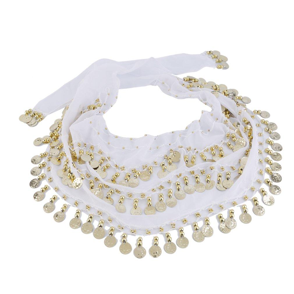3 Rows 128 Gold Coins Belly Dance Costume Hip Scarf Skirt Belt Wrap Waist August 2018 - 4 3 Rows 128 Gold Coins Belly Dance Costume Hip Scarf Skirt Belt Wrap Waist - 4