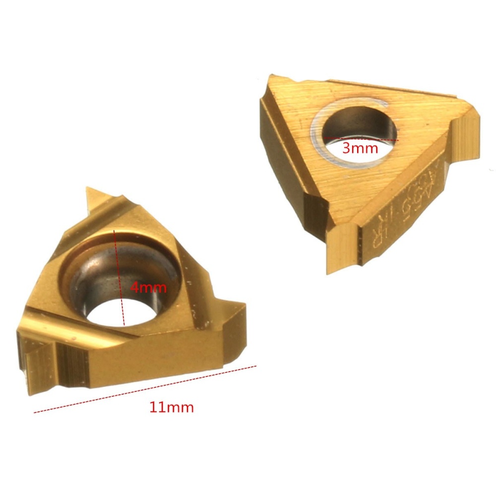 10pcs//box 11IR A60 Carbide Insert For Internal Threading Turning Tool Boring Bar