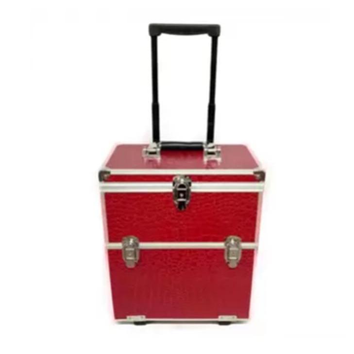 Professional Trolley Aluminum Makeup Case (Red) Philippines