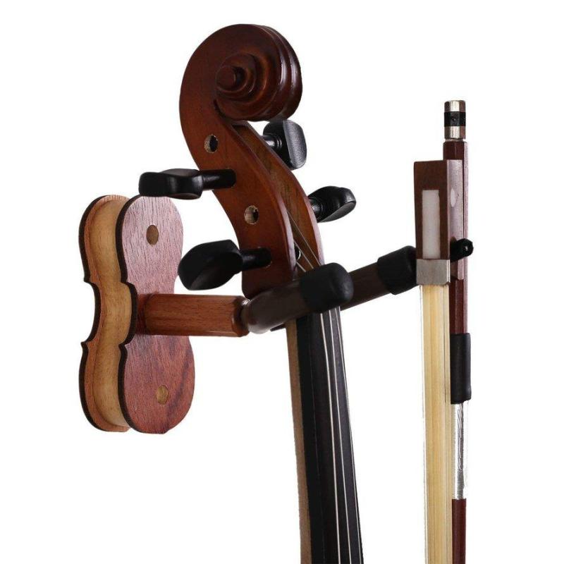 OSMAN Practical Wall Mounted Violin Fiddle Viola Hanger Hook Wood Base Violin Hanger Malaysia