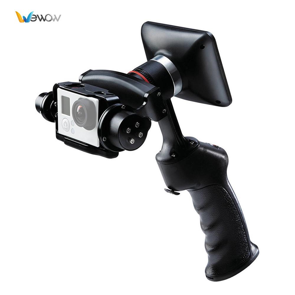 Wewow GP1 + Kamera Petualangan Gimbal Penyeimbang Penyangga Stabilizer Digital dengan Rotatable 3.5