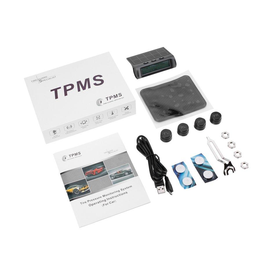 E-ERA รถ TPMS ความดันยางพลังงานแสงอาทิตย์ระบบควบคุม LCD ปรับได้ปลุกอัตโนมัติ E-ERA รถ TPMS ความดันยางพลังงานแสงอาทิตย์ระบบควบคุม LCD ปรับได้ปลุกอัตโนมัติ