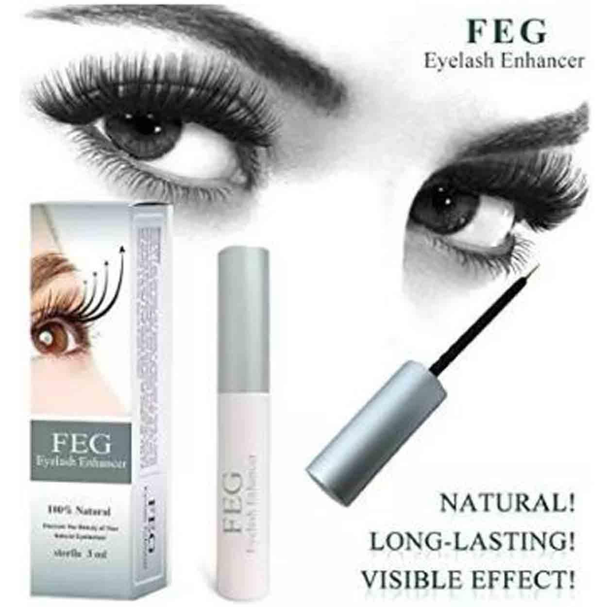 FEG Eyelash Enhancer Eye Lash Rapid Growth Serum Liquid 100% Natural 3ml (Black) Philippines