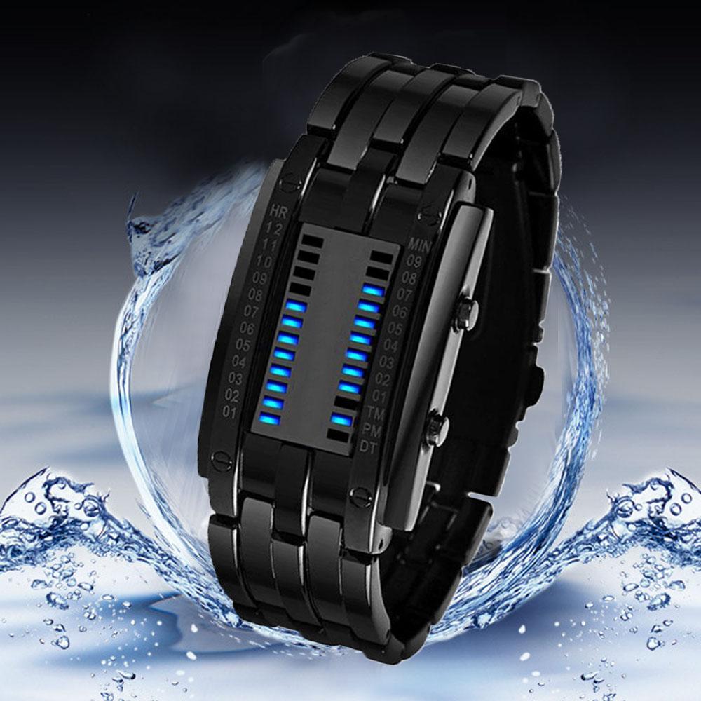 Binary Matrix Blue Led Waterproof Digital Wrist binary matrix blue led waterproof digital wrist
