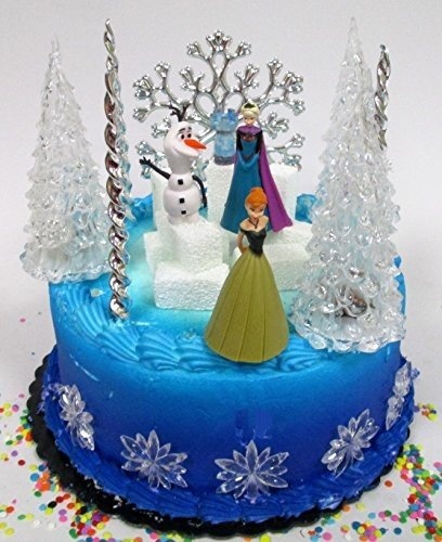 Winter Wonderland Princess Elsa Frozen Birthday Cake Topper Set