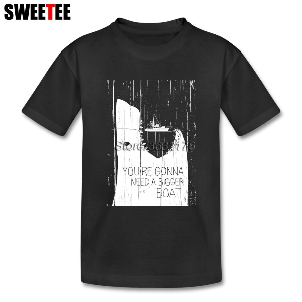 Rahang Kita Akan Membutuhkan Lebih Besar Perahu Anak T Shirt 100% Katun Baju Lengan Pendek Pria Murah Lucu T-shirt untuk Anak Laki-laki Anak Perempuan -Intl