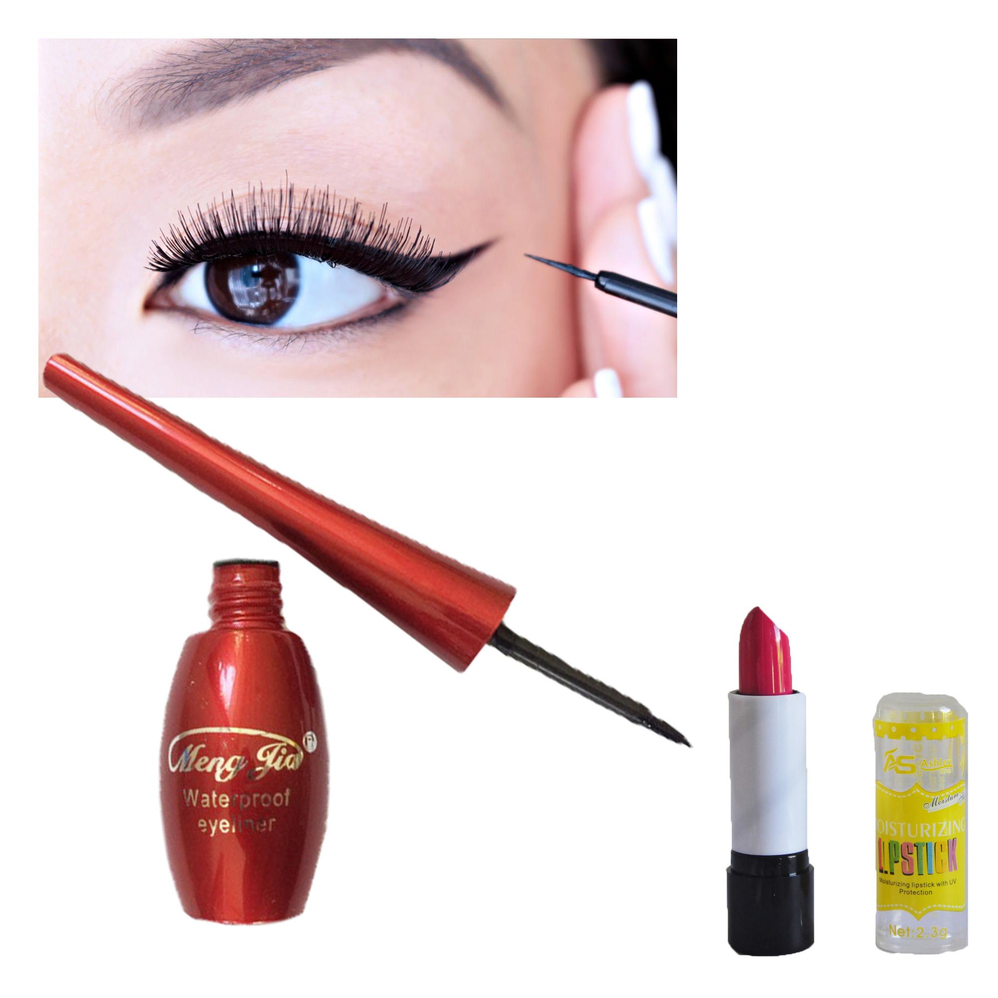 Meng Jia Waterproof Fine Cosmetics Eye Makeup Liquid Eyeliner FREE Lipstick Philippines