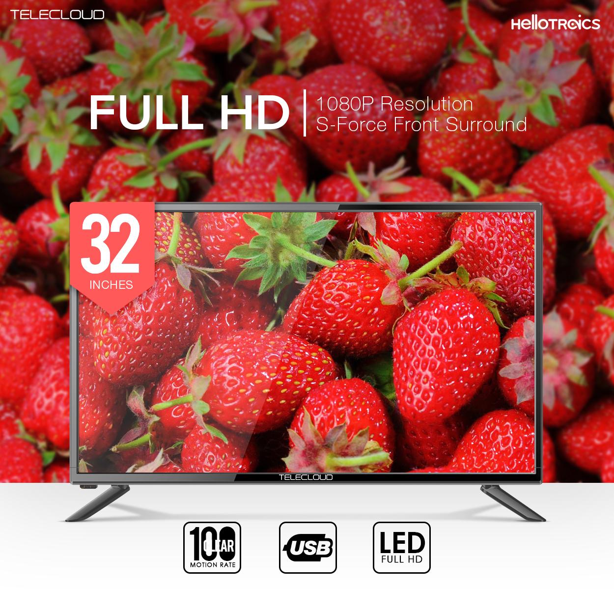 Telecloud X-32 1366 X 768 LED Full HD Television (Black)