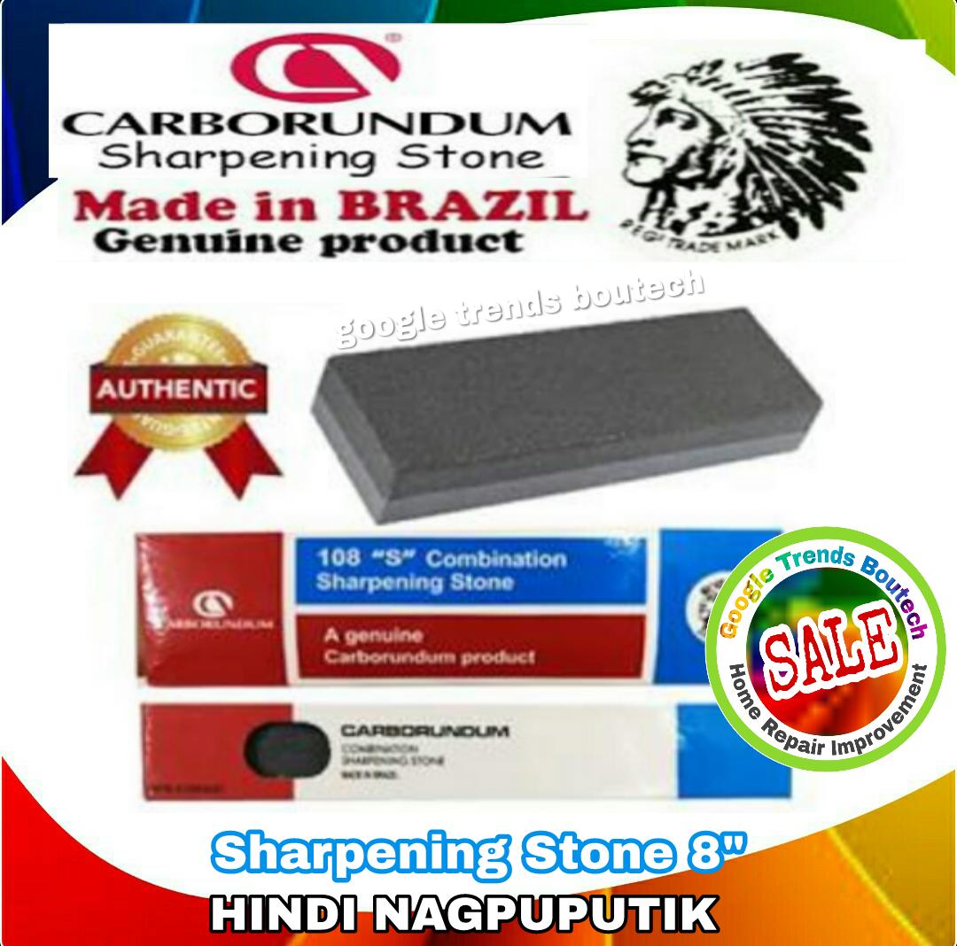 Genuine Carborundum Combination Sharpening Stone 8" ( Hindi Nagpuputik ) Made in Brazil