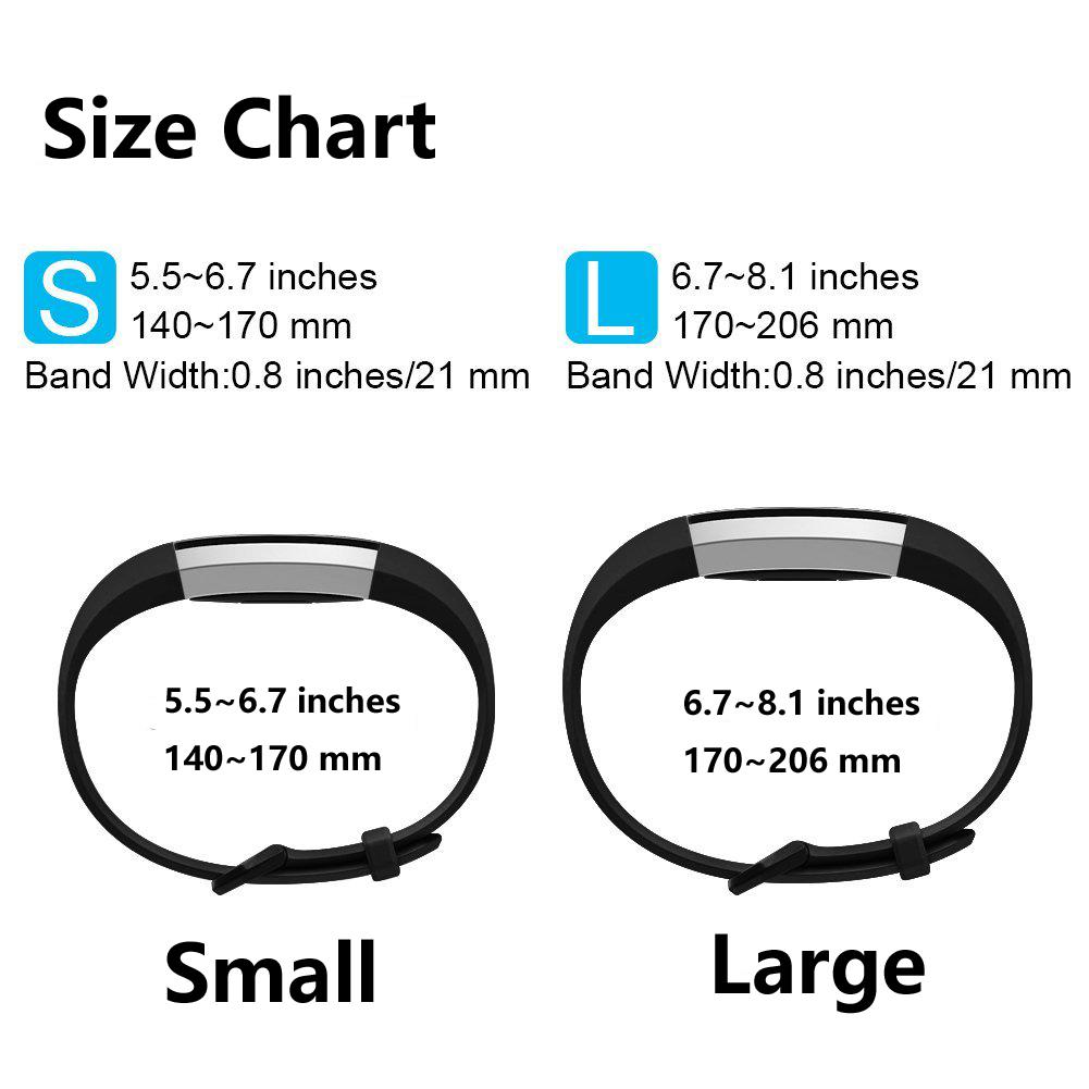 Fitbit Size Chart Alta Hr