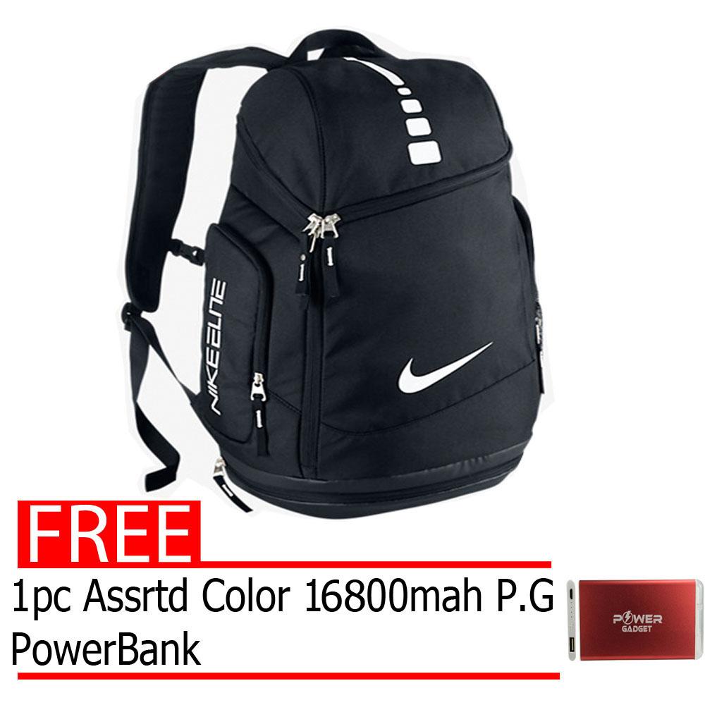 plain black nike backpack