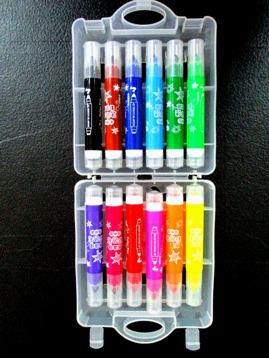 2 Set Of 12pcs Color Pen With Stamp And Design Assorted Colors August 2018 - 2 2 Set of 12pcs Color Pen with Stamp and Design Assorted Colors - 2