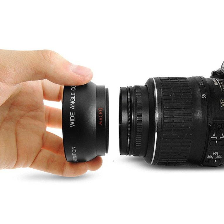 52 Mm 0.45 X Makro Sudut Lebar Lensa untuk Nikon D3200 D3100 D5200 D5100