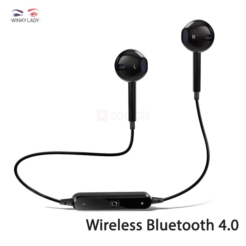 Wireless Bluetooth 4.0 Earphone Sport Running Headset With Mic Wireless Earphones For iPhone Android Phone (Black)