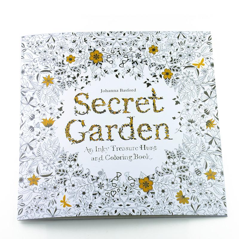24 Pages Secret Garden Coloring Book English Edition For Children Adult Relieve Stress Kill Time Painting