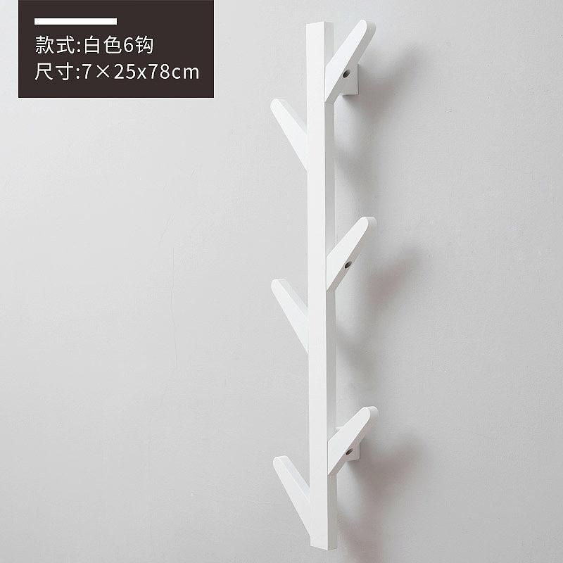 Bedroom walls solid wood porch coat rack for clothes.