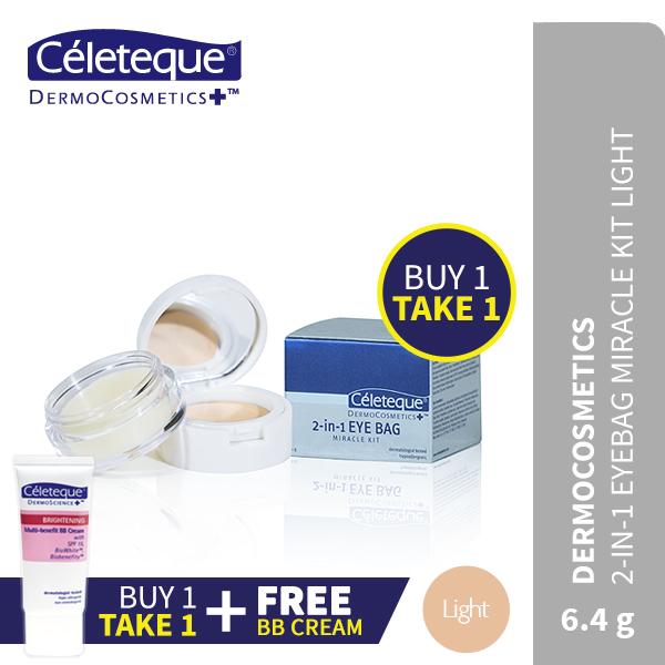 BUY 1 TAKE 1 Céleteque Dermocosmetics 2-in-1 Eyebag Miracle Kit (Light) Philippines