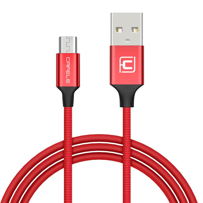 Cafele 180 Cm Nilon Kabel Usb Mikro Usb Telepon Pengisian Kabel Banyak Cermin Ponsel Mikro Kabel