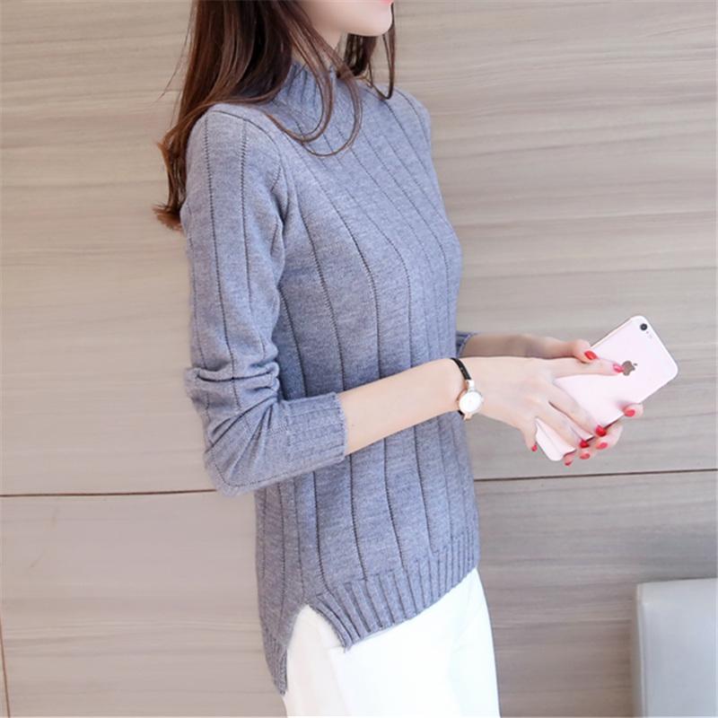 Musim Gugur Musim Dingin Model Baru Pakaian Wanita Gaya Korea Depan Pendek Belakang Panjang Belahan Kemeja Rajut Lebih Tebal Baju Dalaman Kerah Setengah Tinggi Sweaster Pulover Pasang Januari 2019 - 4 Musim gugur musim dingin model baru pakaian wanita Gaya Korea Depan Pendek Belakang Panjang belahan Kemeja rajut Lebih tebal Baju Dalaman kerah setengah tinggi sweaster pulover pasang - 4
