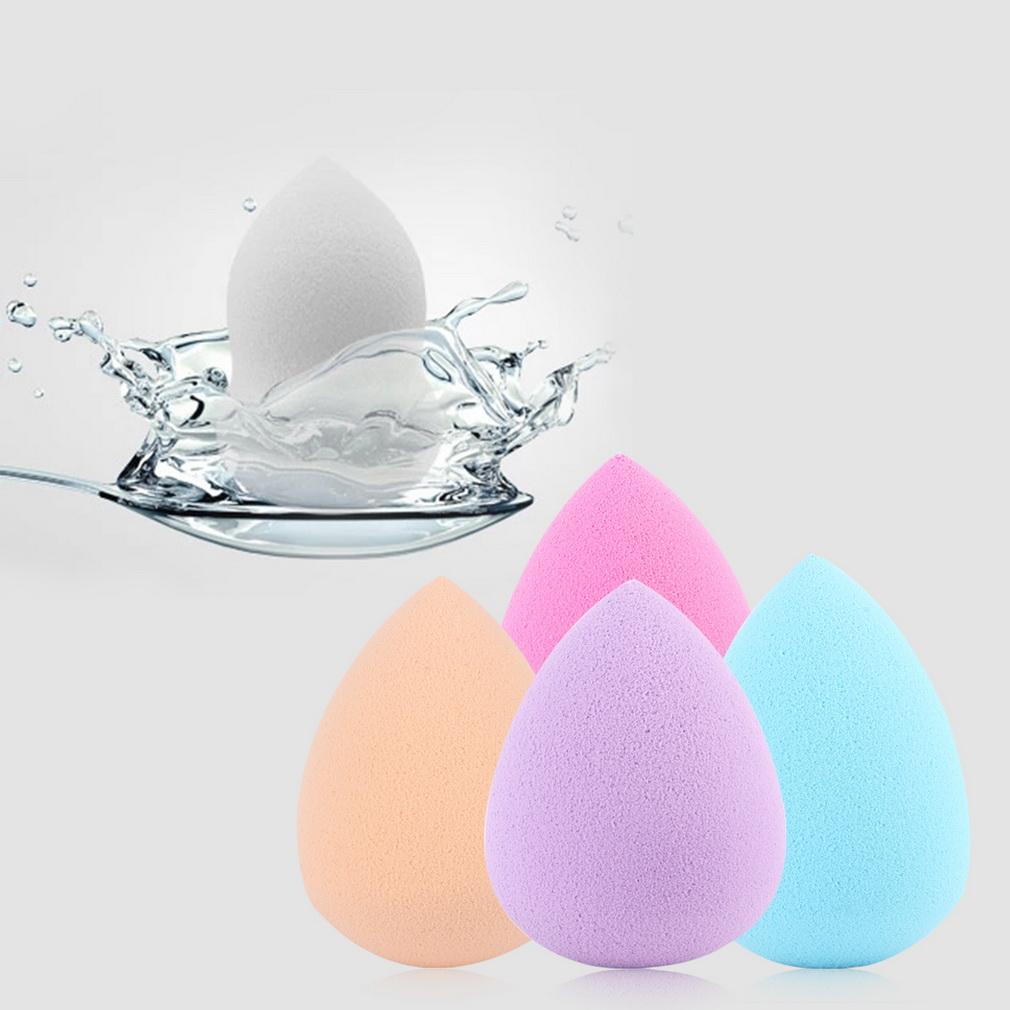 Alas Bedak Blender Berbahan Spons Blend Sempurna Bubuk Halus Puff Wajah Ungu
