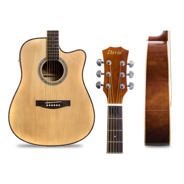 davis sr. size acoustic guitar complete package (natural)