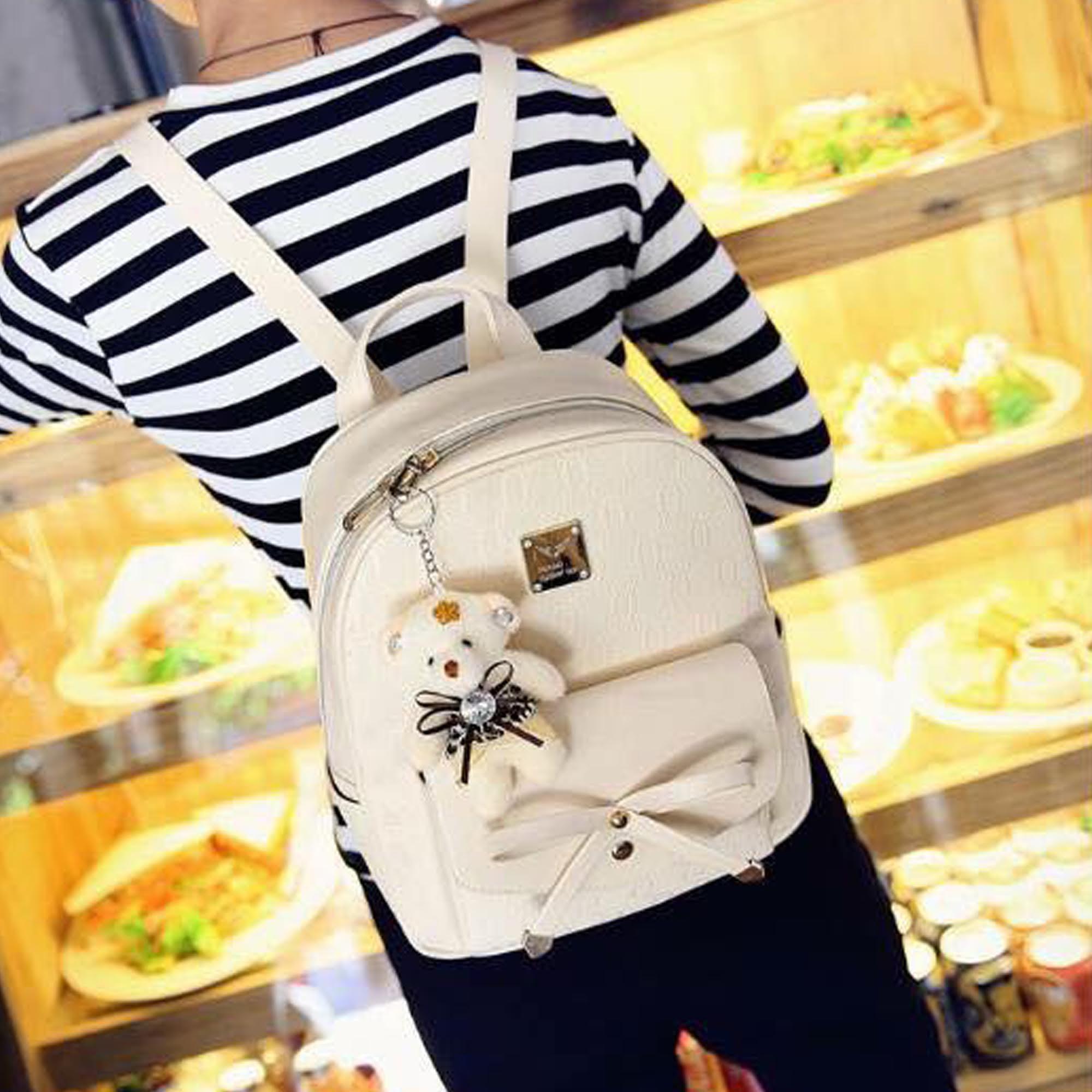 Korean Bag 4 In 1 Set With Bear White Lazada Ph Specifications Of Korean Bag 4 In 1 Set With Bear White