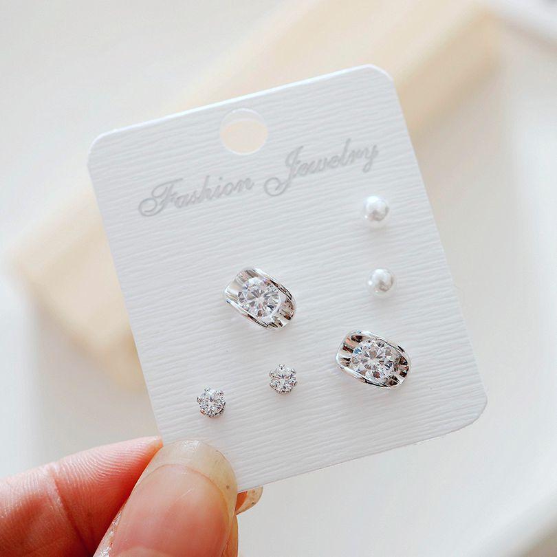 Indah Jepang atau Korea Selatan Kristal Temperamen Zirkon Anting