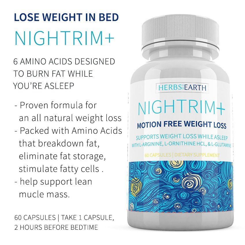 NIGHT TIME WEIGHT LOSS SUPPLEMENT, Nightrim+ Diet Pills, Burn Fat